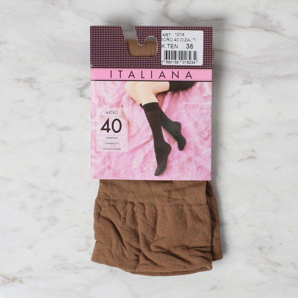 Italiana 1014 Micro 40 Dizaltı Çorap, Koyu Ten, 38/0